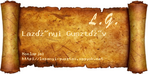 Lazányi Gusztáv névjegykártya