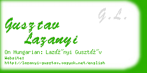 gusztav lazanyi business card